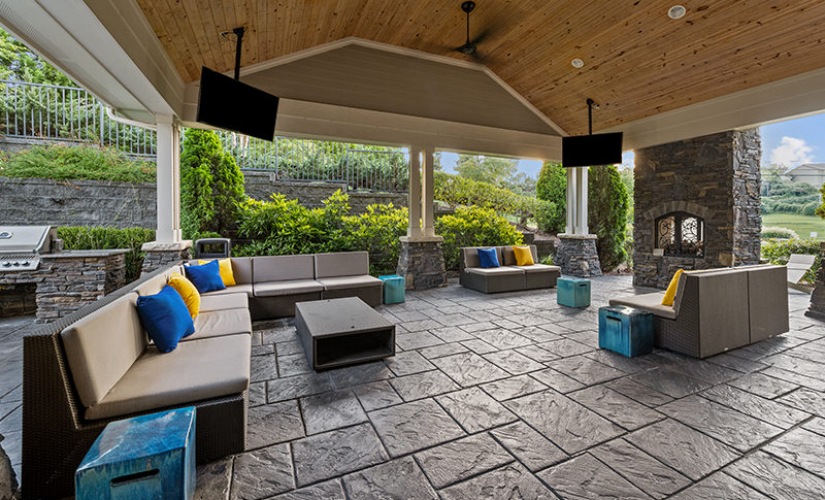 Grill and Outdoor Seating Area
